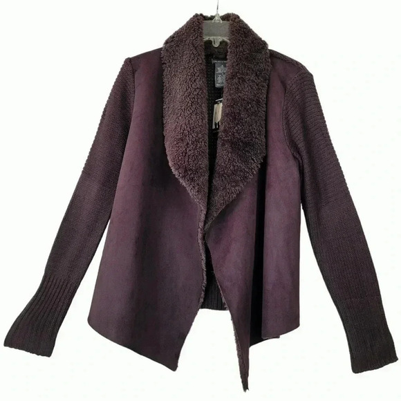 Chelsea & Theodore Faux Fur cardigan brown - Picture 3 of 9